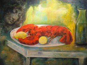 Artist Chris S. Kanavc: "To me, the lobster represents strength - survival at any cost." Photo: Kanavc
