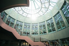 The dome of the TU library is part of the protected area. Photo: TU Hamburg