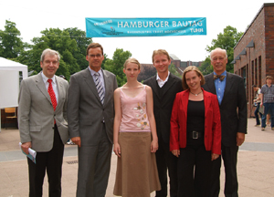 Prof. Kreuzer, Staatsrat Gedaschko, Franziska Zilm, Sascha Henke, Meike Stielau und Dr. Oeser