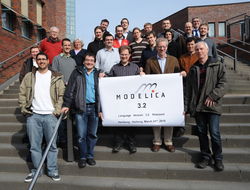 Teilnehmer der Modelica-Tagung 2010, oben rechts Tagungsleiter Prof. Gerhard Schmitz