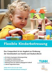 Kinderbetreuung an der TUHH. Flyer: Studierendenwerk Hamburg