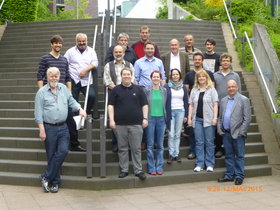 Teilnehmende des Koordinierungstreffens der DLR_School_Labs an der TUHH. Organisator war Prof. Wolfgang Mackens