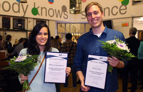 Die Preisträger Martha Taboada und Michael Purwins.