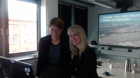 Katrin Dircksen (ECIU Secretary General) and Olga Wessels (Head of Brussels' Office)