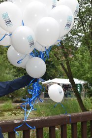 Jubiläums-Luftballons am TUHH-Sommerfest 2018.