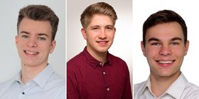 Die Preisträger Marco Haase, Jonas Schnurr und Simon Kastian haben ihren Bachelor mit Bestnoten absolviert.