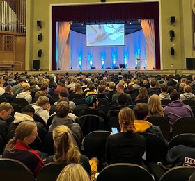 At the freshman welcome, the new students were treated to a varied program about everyday life at the university. Photo: TU Hamburg