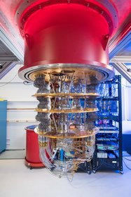 Cooling system of the quantum computer with Sycamore processor at the Deutsches Museum in Munich. Photo: GoogleImage: HANNAH BENET | HANNAH BENET