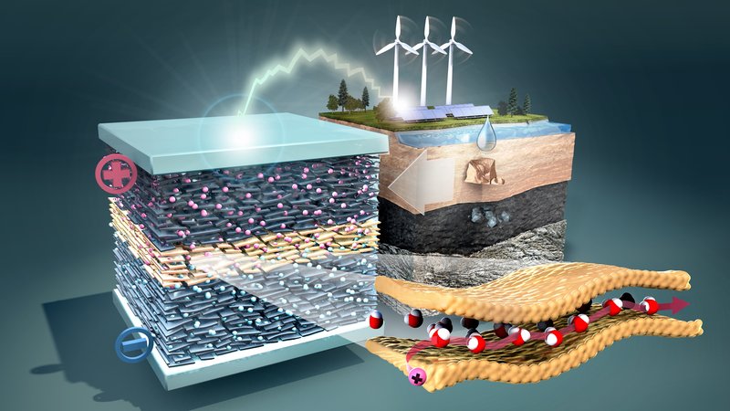 Water, Clay and Carbon: A New Route to Sustainable Energy Storage